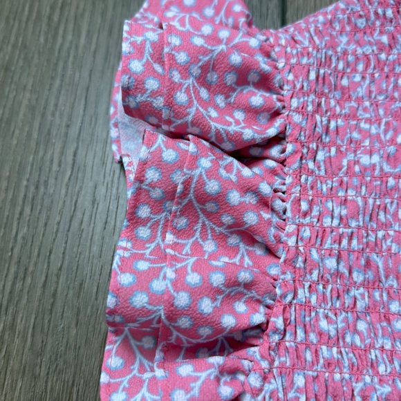 French Connection Elao Verona Crepe Smocked Dress Pink Sz M Pink Party Cocktail - Picture 9 of 13